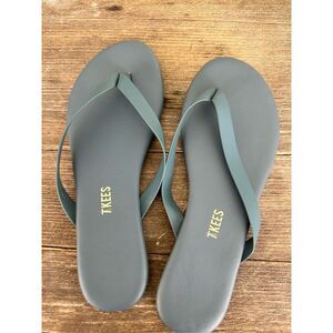 Tkees Flip Flops In No 37, Grey/Blueish, size 7, (worn once)